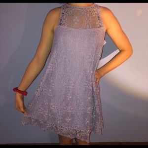 Lilac purple crocheted dress from Free People.